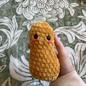 Emotional Support Chicken Nugget, Motivational Handmade Crochet Desk Buddy